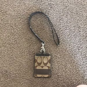 Authentic Coach photo ID lanyard